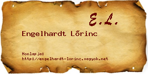 Engelhardt Lőrinc névjegykártya